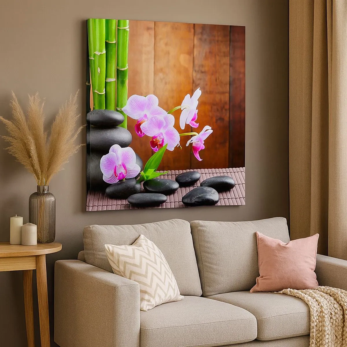 Lærredstryk - Billede på lærred - Oplev Østens fornøjelser - 30x30 cm