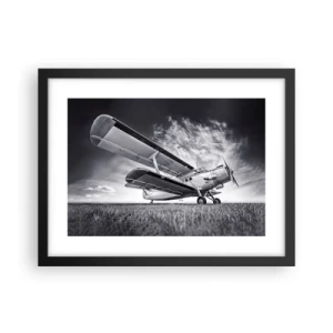 Plakat i sort ramme - Den bevingede vandringsmand - 40x30 cm