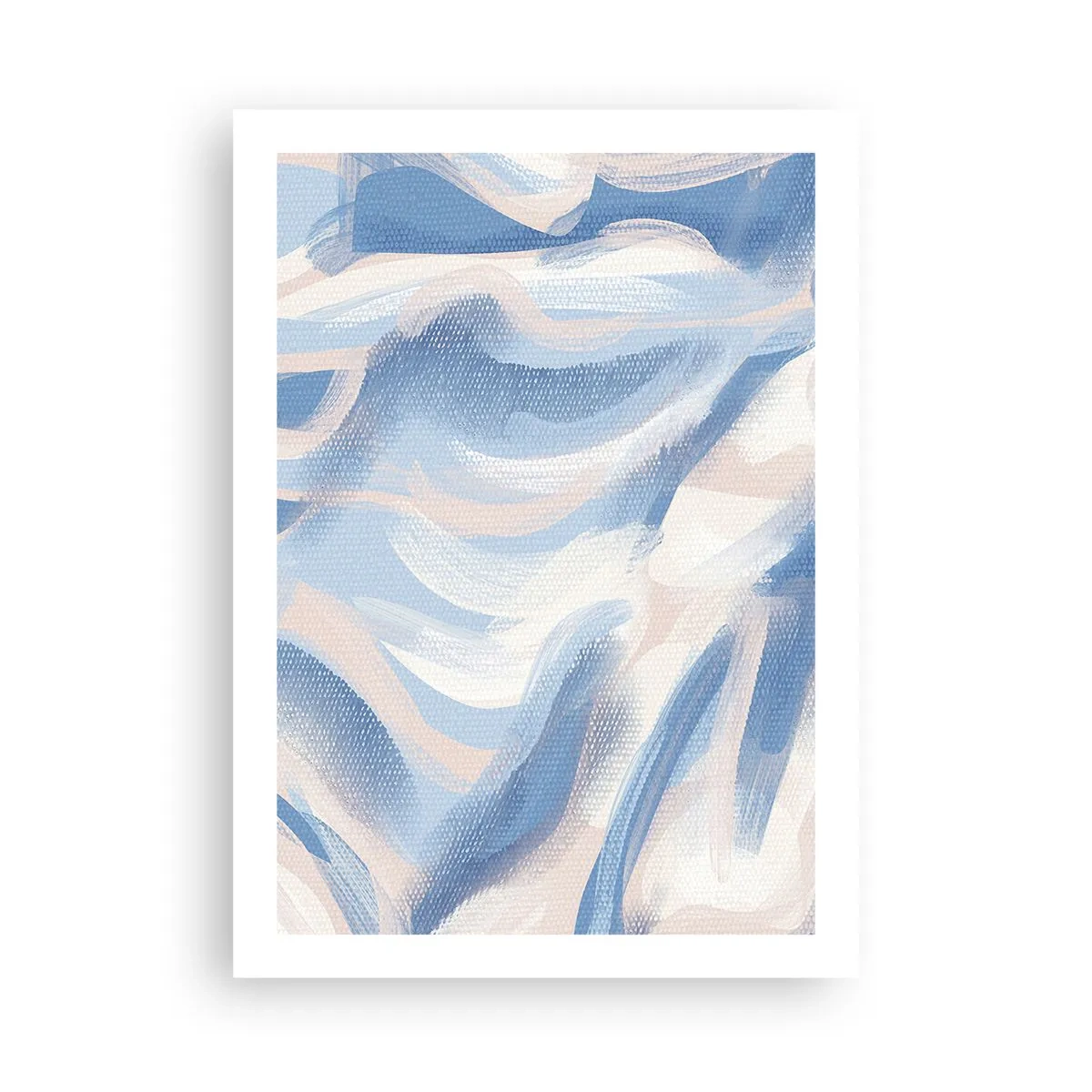 Plakat - Blå krusninger - 50x70 cm