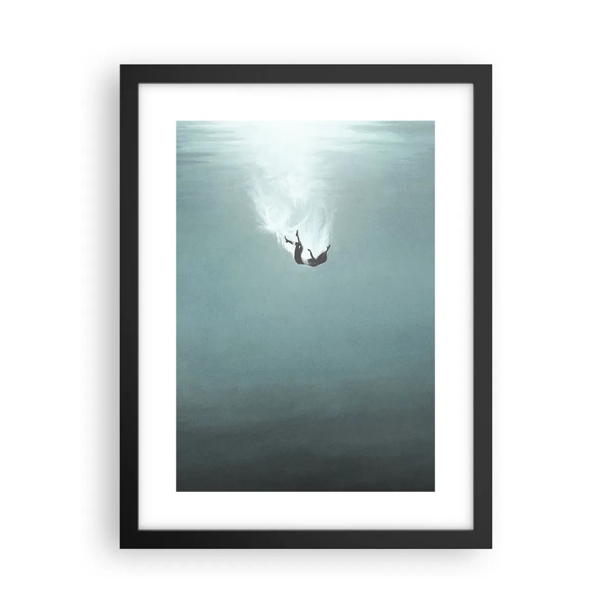 Plakat i sort ramme - I havets favntag - 30x40 cm