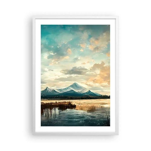 Plakat i hvid ramme - Under himlens beskyttelse - 50x70 cm