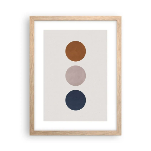 Plakat i ramme af lyst egetræ - Et symbol på perfektion - 30x40 cm