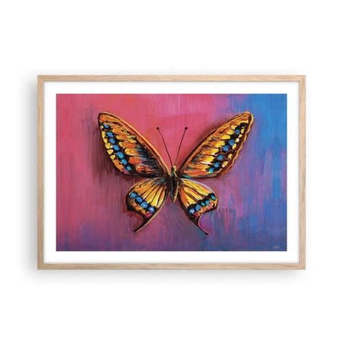 Plakat i ramme af lyst egetræ - Naturens juvel - 70x50 cm