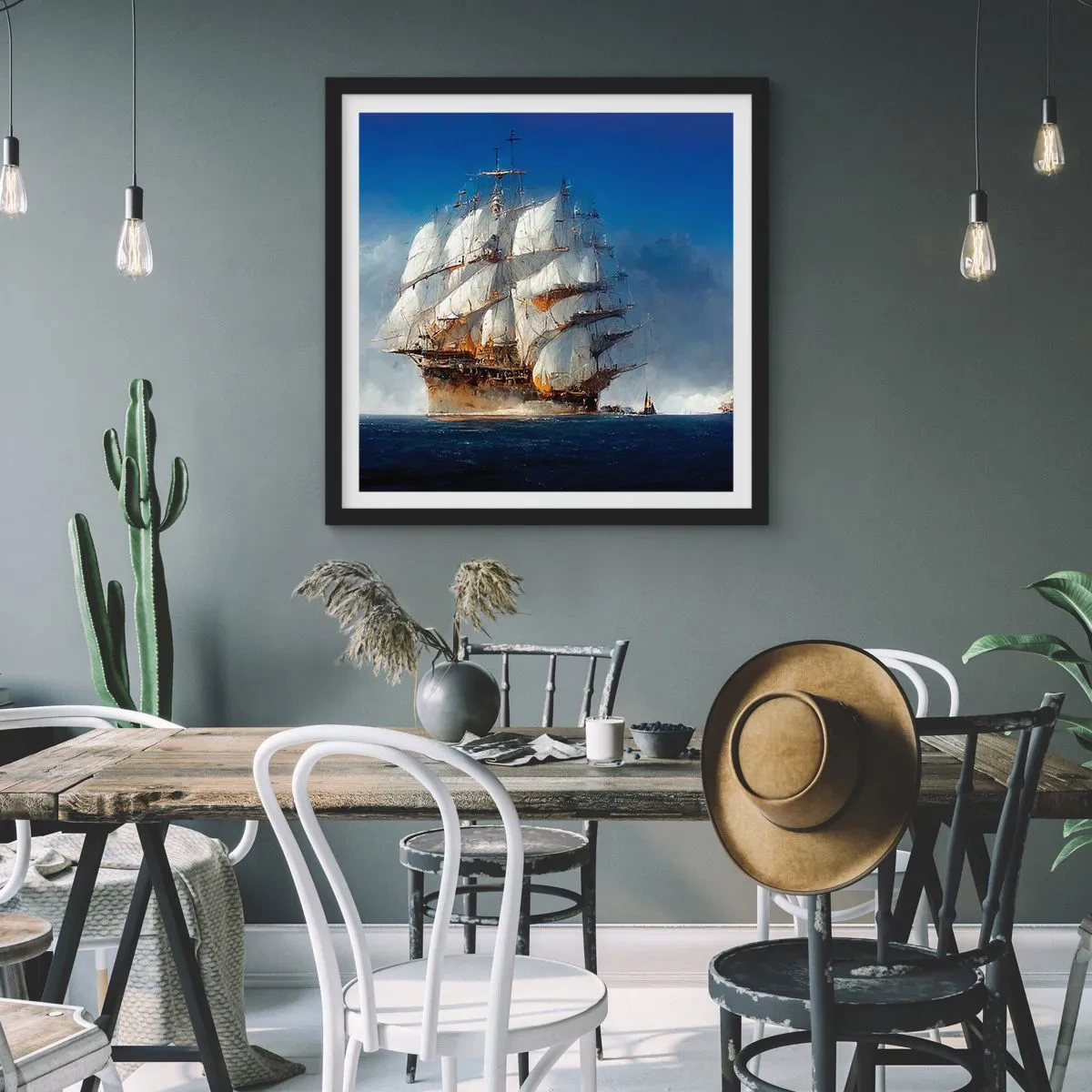 Plakat i sort ramme - Den store herlighed! - 30x30 cm