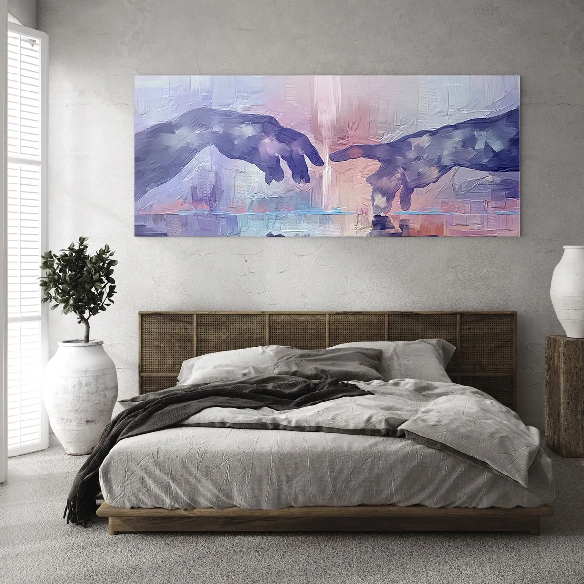 Billede på glas - Den guddommelige gnist af liv - 90x30 cm