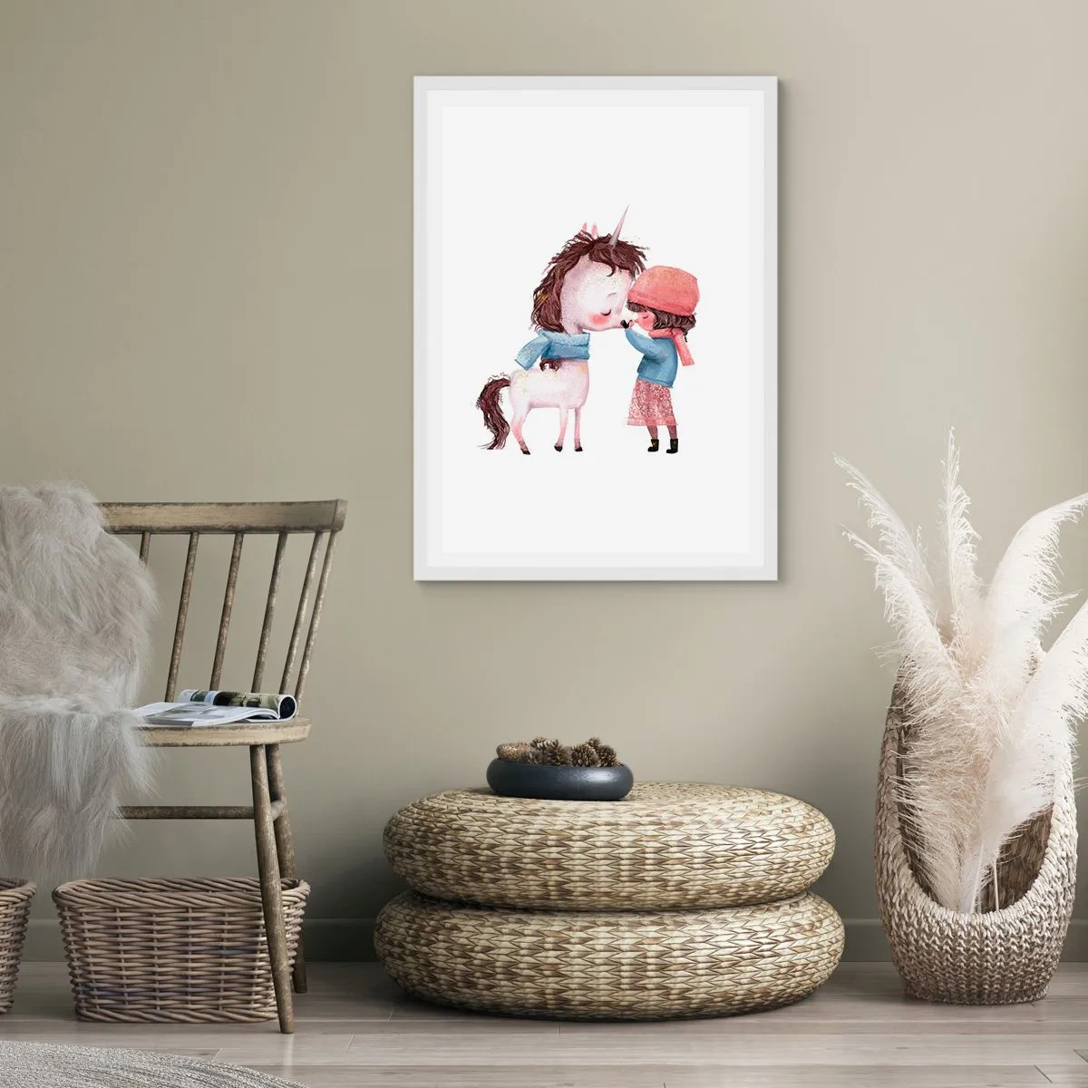 Plakat i hvid ramme - En vinterhistorie - 30x40 cm