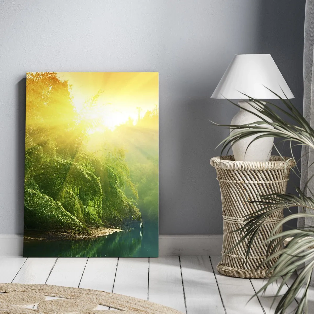 Lærredstryk - Billede på lærred - Drukner i sol og skygge - 50x70 cm