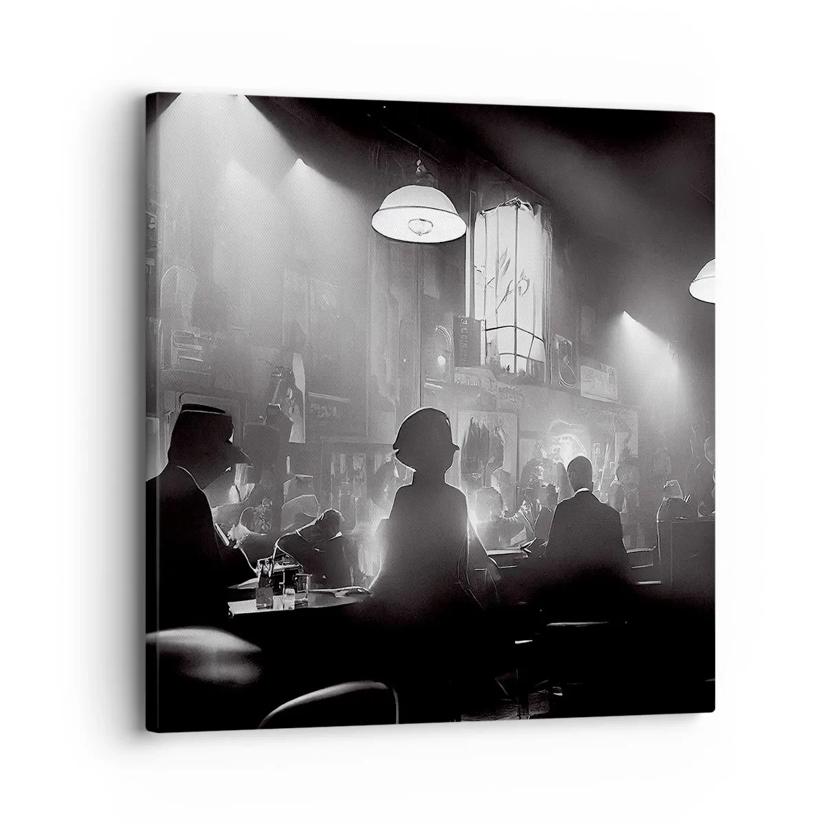 Lærredstryk - Billede på lærred - I en jazzet stemning - 30x30 cm