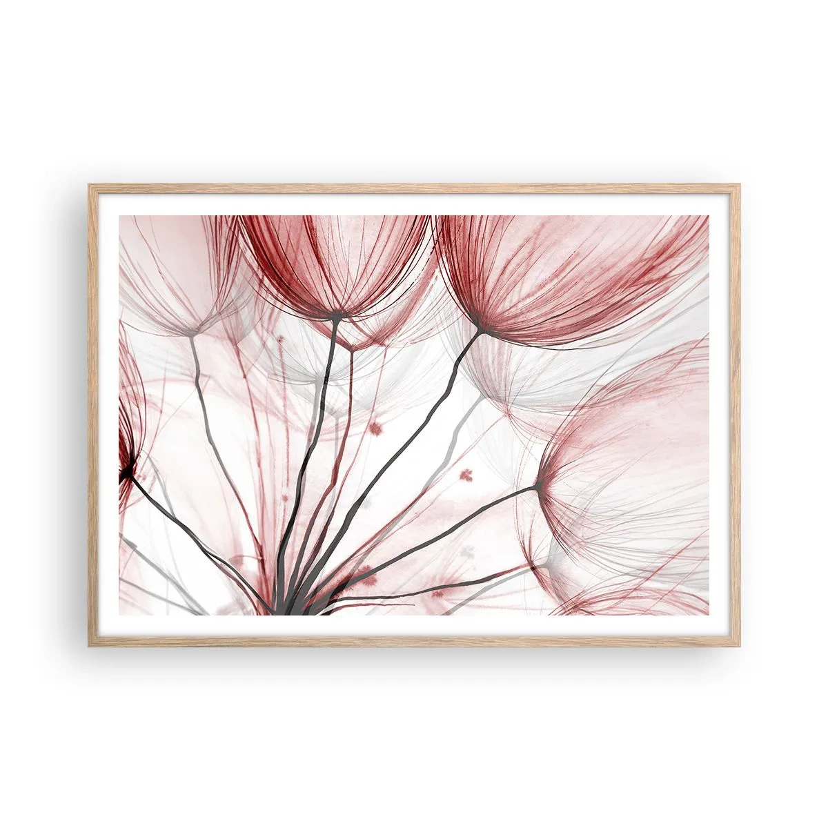 Plakat i ramme af lyst egetræ - Før afgang - 100x70 cm