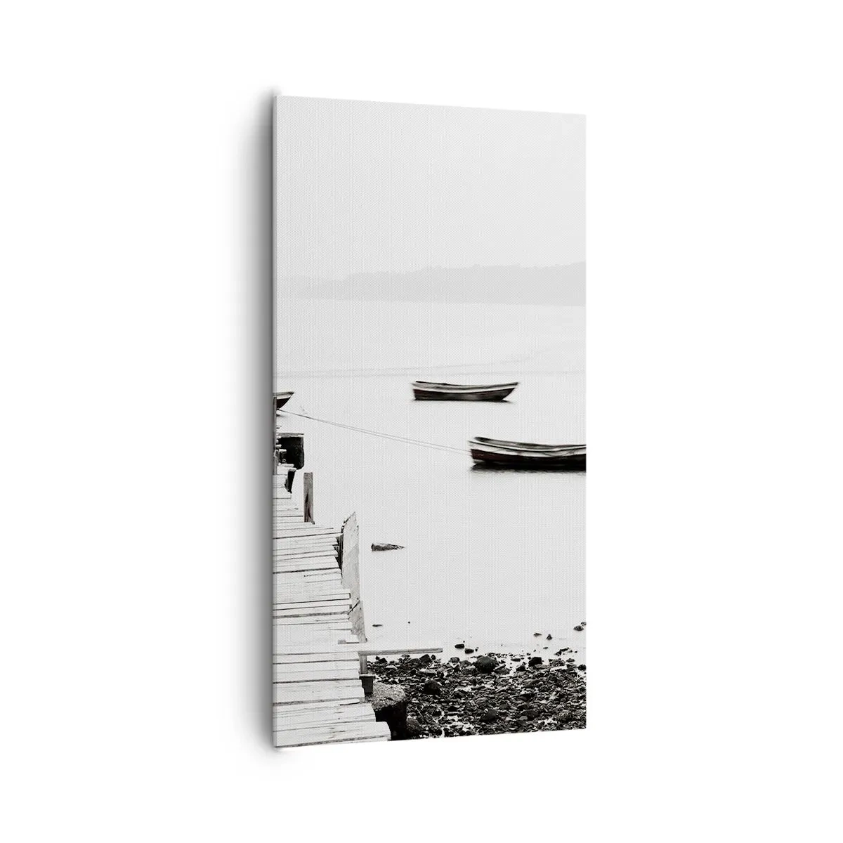 Lærredstryk - Billede på lærred - Over stille og klart vand - 65x120 cm