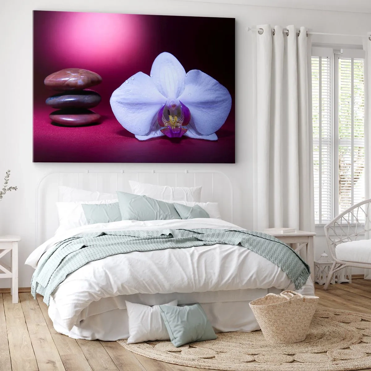Lærredstryk - Billede på lærred - En undersøgelse af friskhed i lilla - 100x70 cm