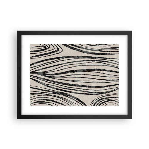 Plakat i sort ramme - Et spild af linjer - 40x30 cm
