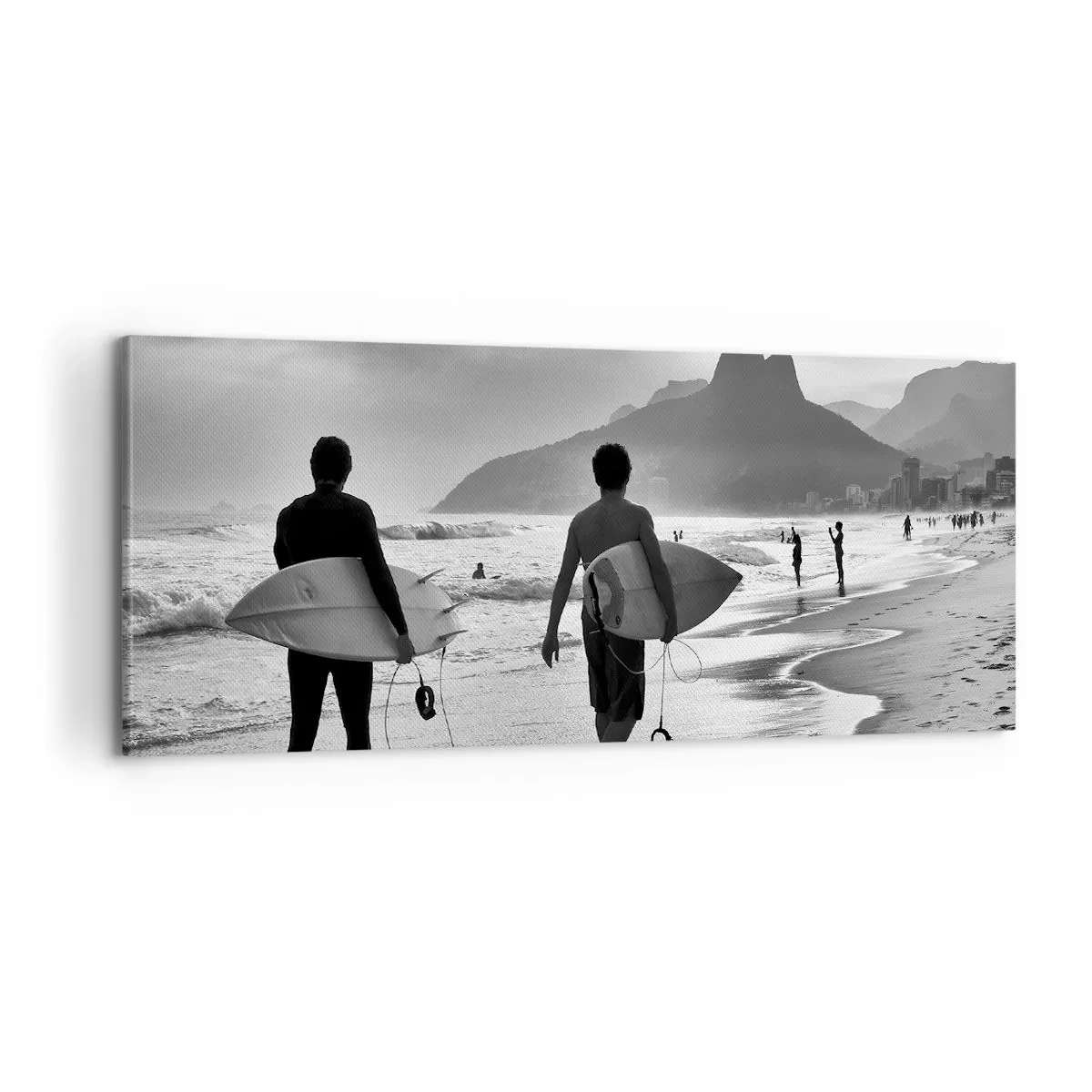 Lærredstryk - Billede på lærred - Samba til én bølge - 100x40 cm