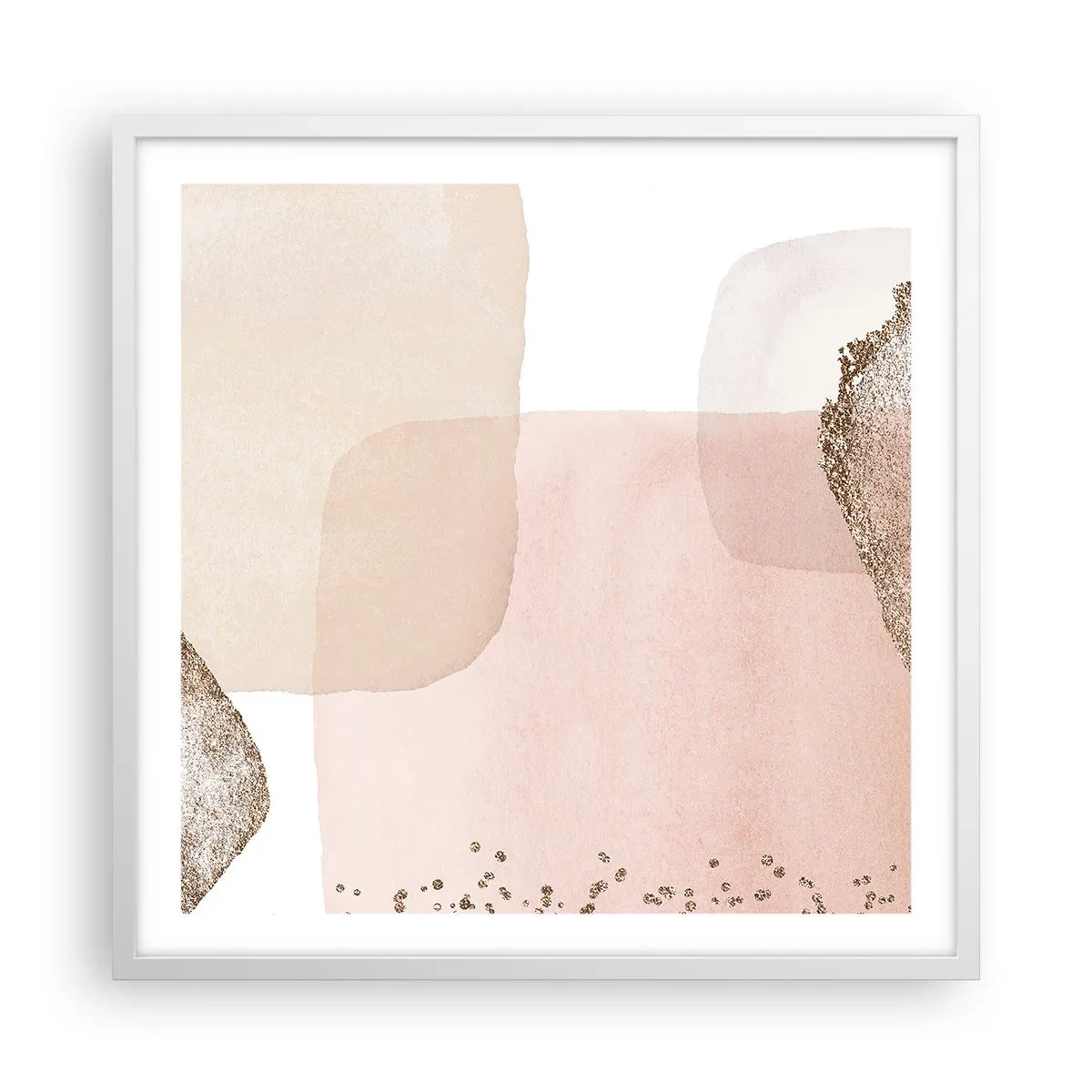 Plakat i hvid ramme - Et kig gennem farver - 60x60 cm