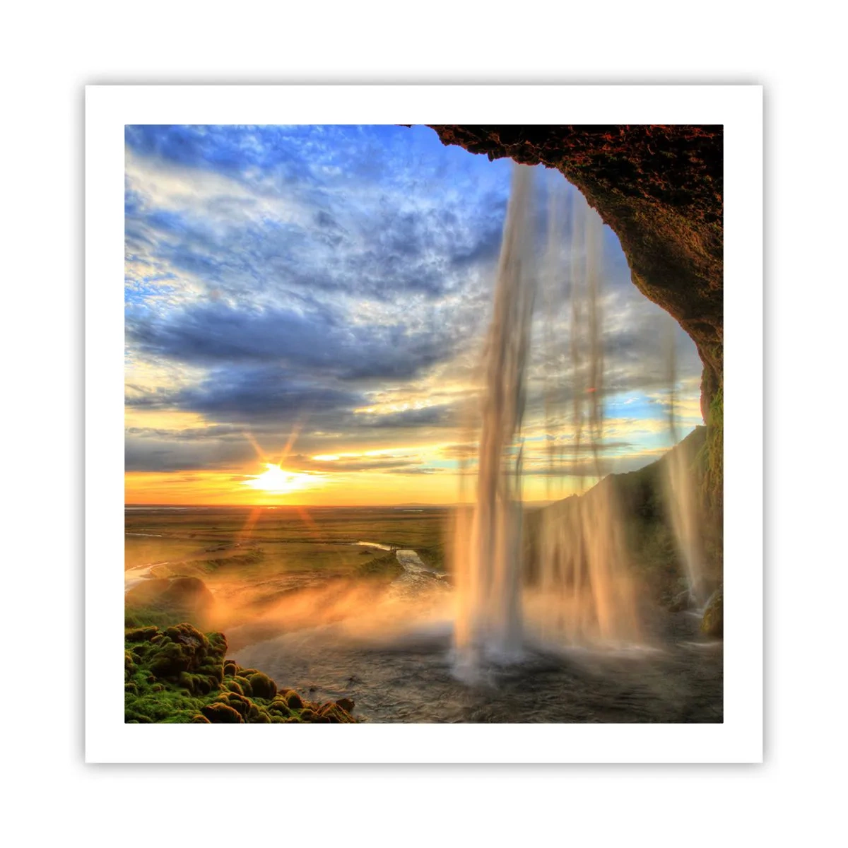 Plakat - Verden bag sløret af dråber - 60x60 cm