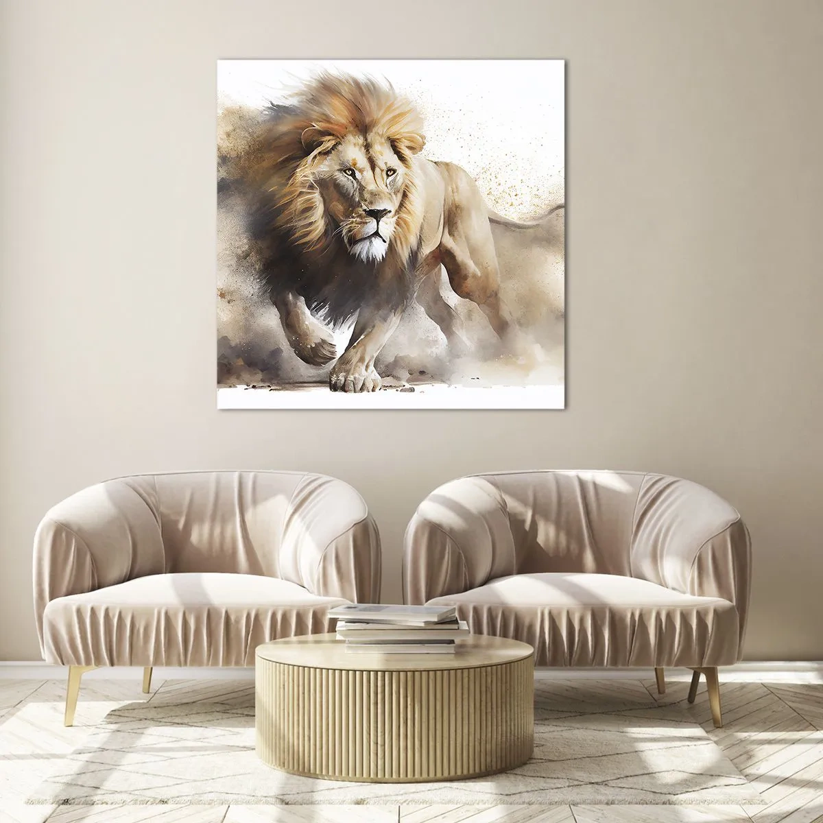 Billede på glas - Kongen er taget af sted - 50x50 cm