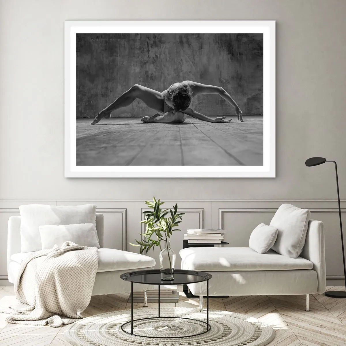 Plakat i hvid ramme - Symmetri fundet - 50x40 cm