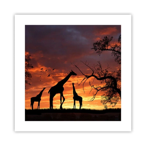 Plakat - En lille middag med dem, du holder af - 40x40 cm