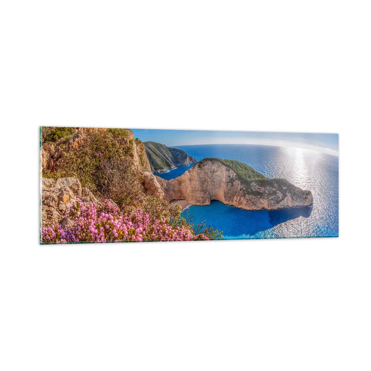 Billede på glas - Min store græske ferie - 90x30 cm