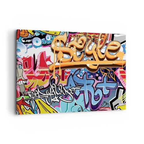 Lærredstryk - Billede på lærred - Vægmalerier, vægmalerier, vægmalerier.... - 100x70 cm