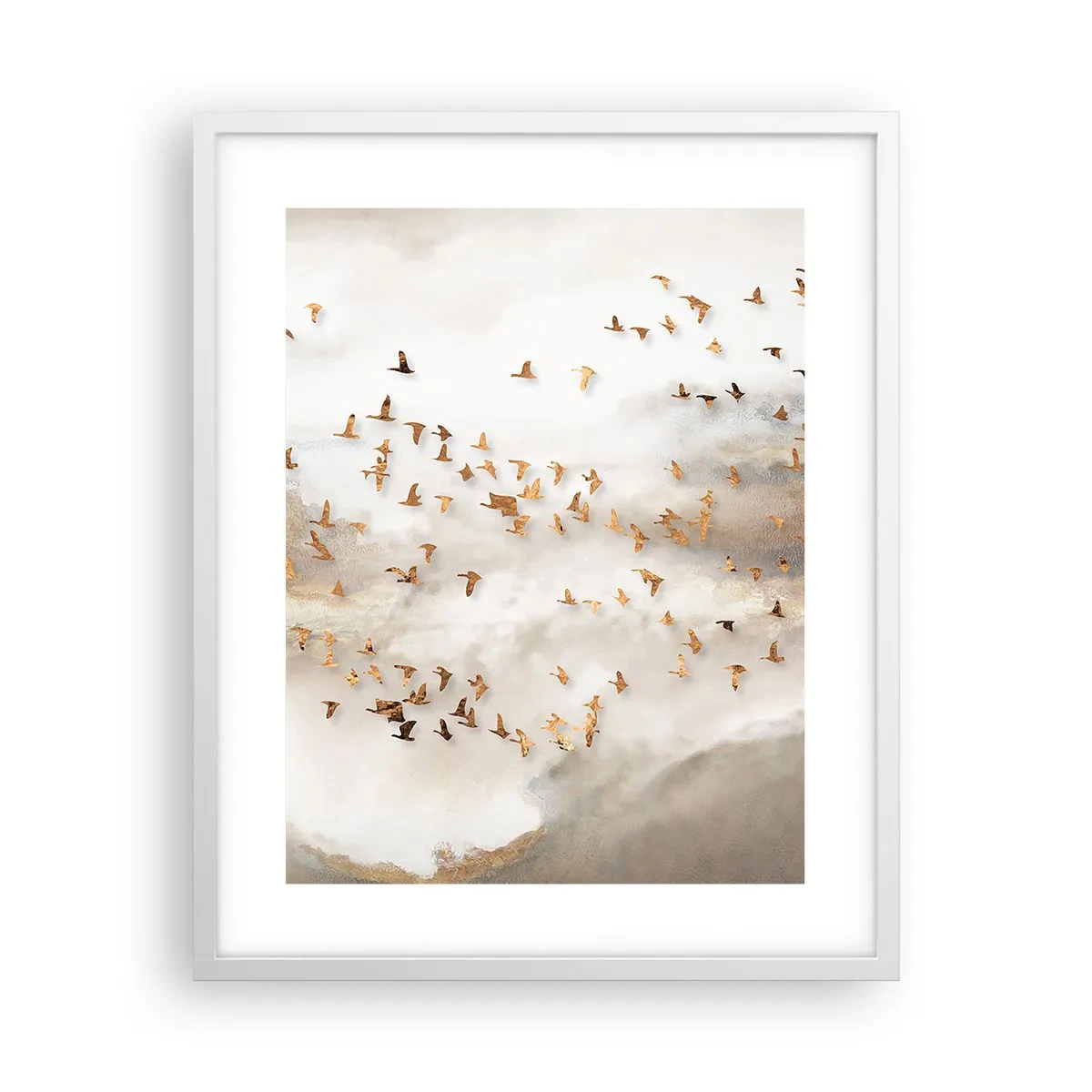 Plakat i hvid ramme - Det er på tide... - 40x50 cm