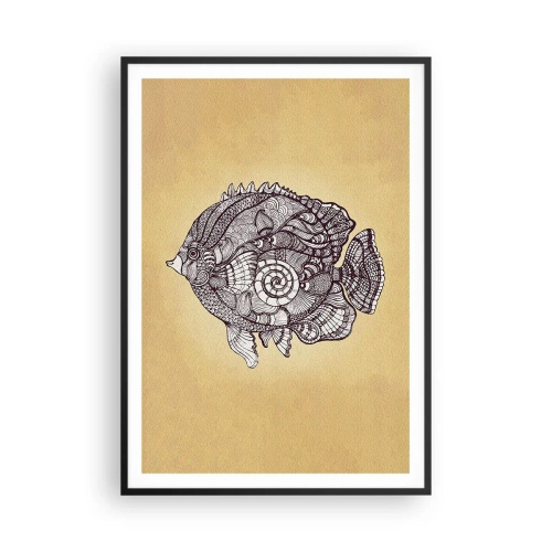 Plakat i sort ramme - Fra et hav af ornamenter - 70x100 cm