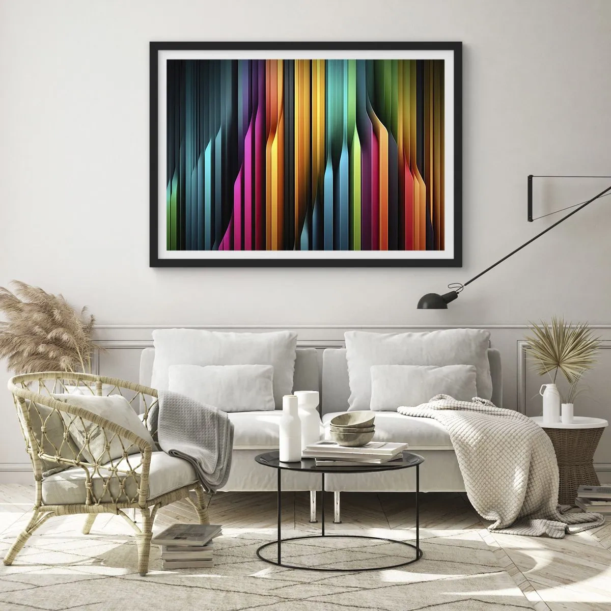Plakat i sort ramme - Lysende orgel - 70x50 cm