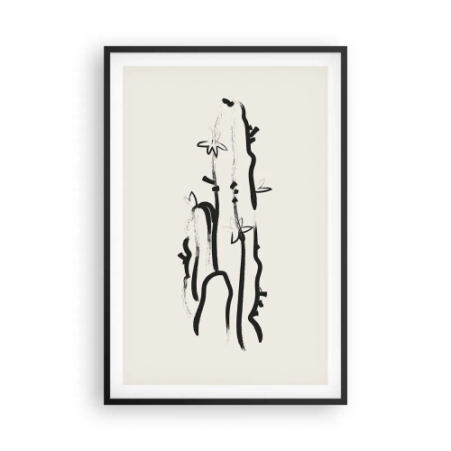 Plakat i sort ramme - Blomstrende urt - 61x91 cm