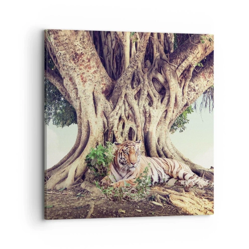 Lærredstryk - Billede på lærred - Udsigt fra Første Mosebog - 70x70 cm