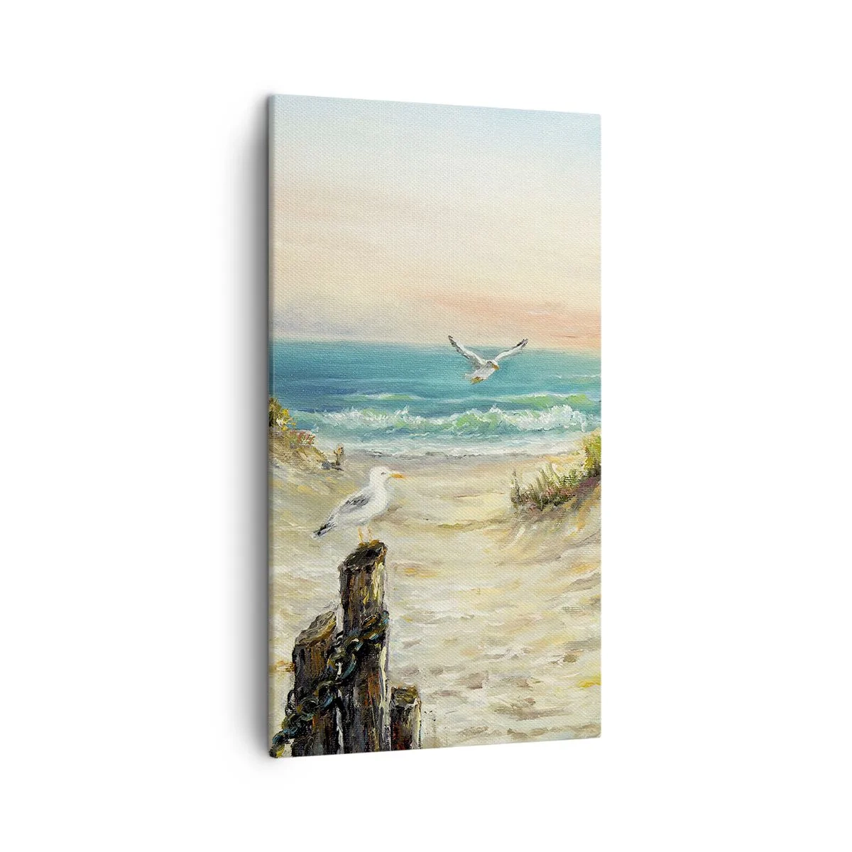 Lærredstryk - Billede på lærred - Vindstille tilbagetog - 45x80 cm