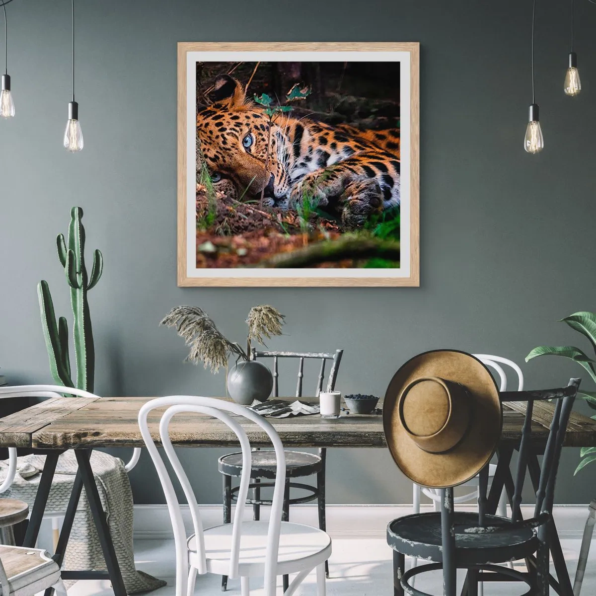 Plakat i ramme af lyst egetræ - Stol på mig - 40x40 cm