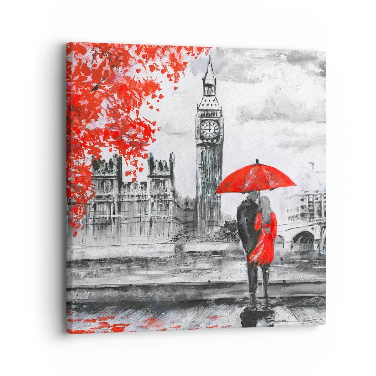 Lærredstryk - Billede på lærred - Forelsket i London - 30x30 cm
