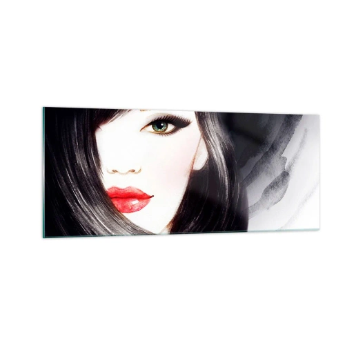 Billede på glas - Safir blik - 100x40 cm