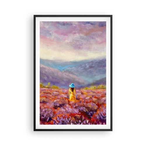 Plakat i sort ramme - I en verden af lavendel - 61x91 cm