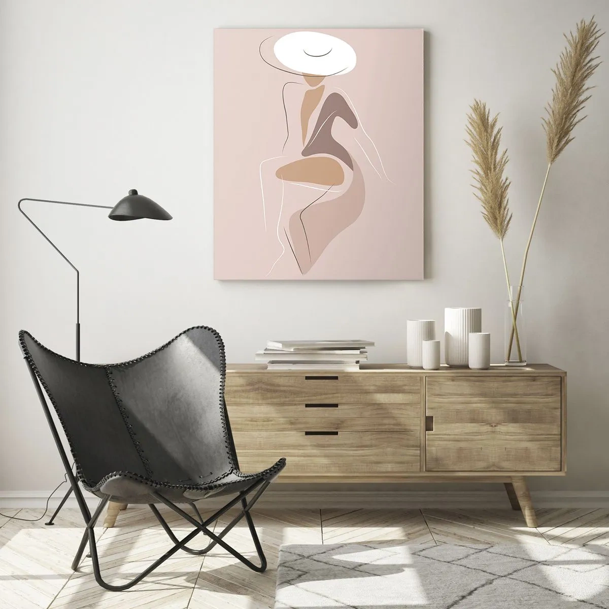 Billede på glas - En dame, der skal være - 50x70 cm