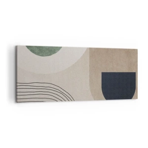 Lærredstryk - Billede på lærred - Blidheden i en oval - 100x40 cm