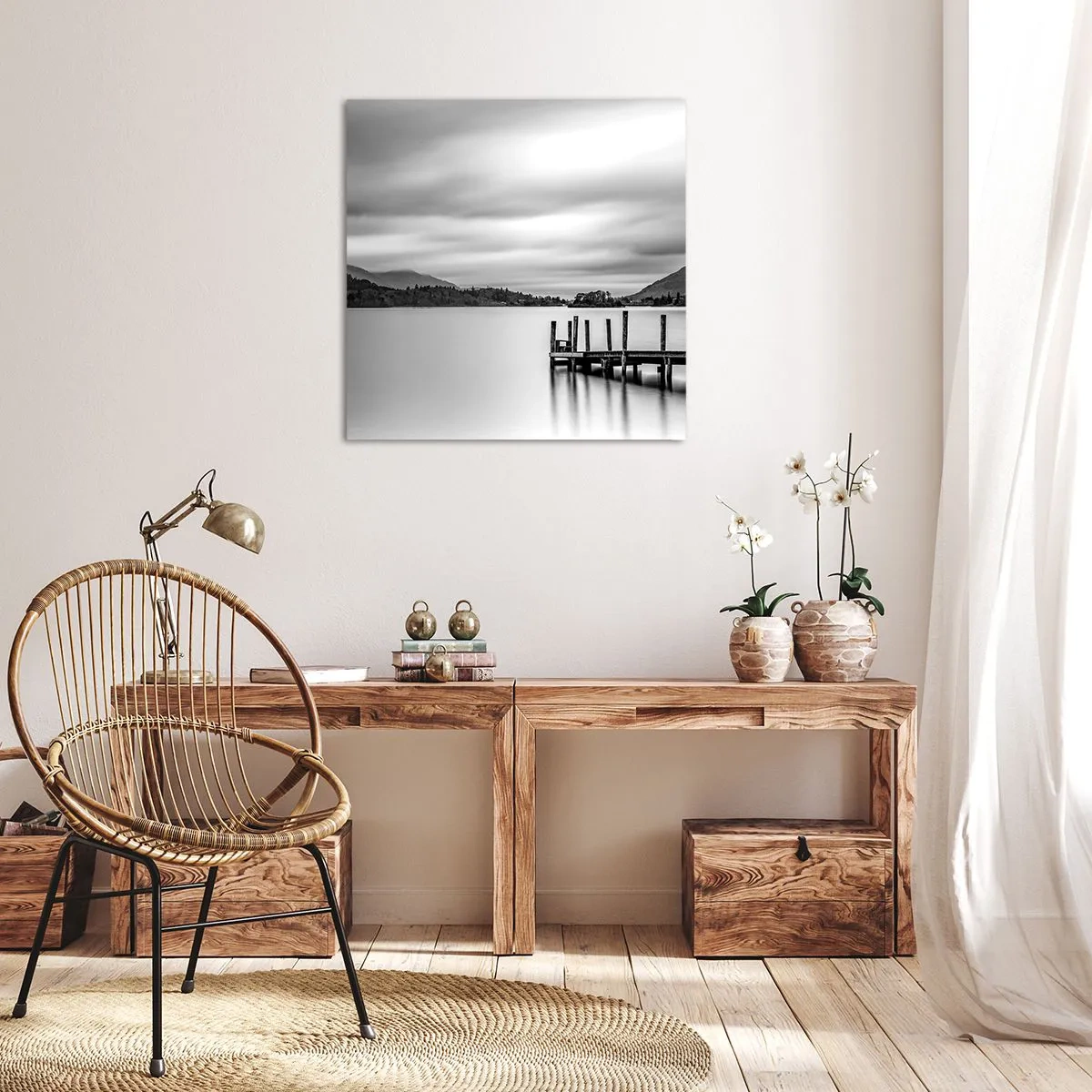 Lærredstryk - Billede på lærred - Mildhed og styrke - 50x50 cm