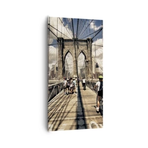 Lærredstryk - Billede på lærred - Lige til hjertet af byen - 65x120 cm