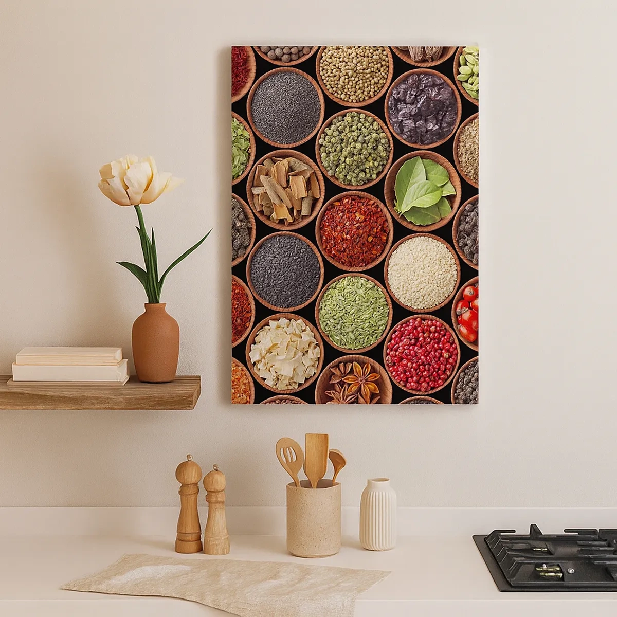 Lærredstryk - Billede på lærred - Alle verdens smage - 50x70 cm