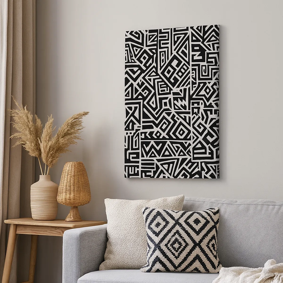 Lærredstryk - Billede på lærred - Præcolumbiansk sammensætning - 50x70 cm