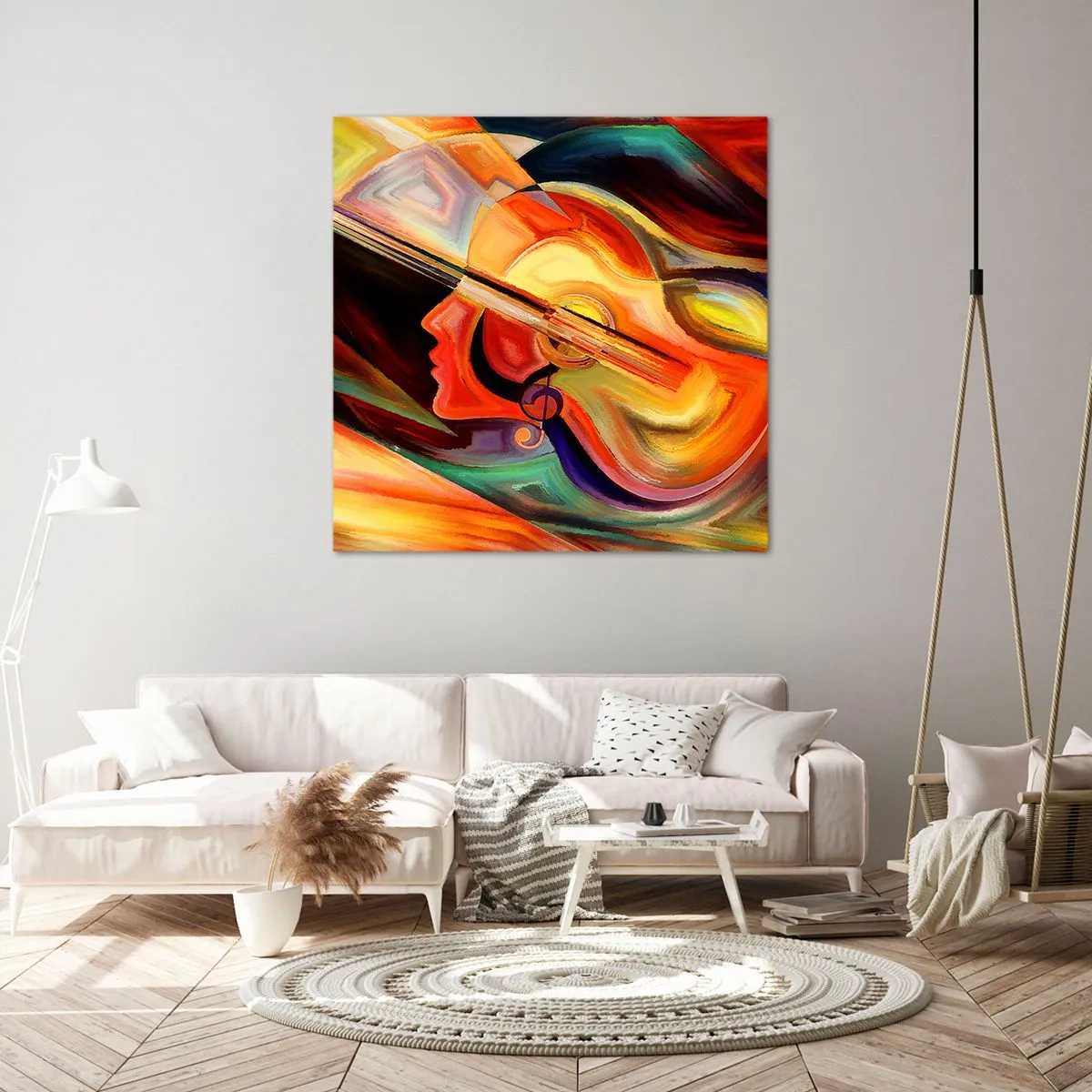 Lærredstryk - Billede på lærred - Og alt er i orden - 40x40 cm