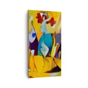 Lærredstryk - Billede på lærred - Sol - liv - glæde - 65x120 cm