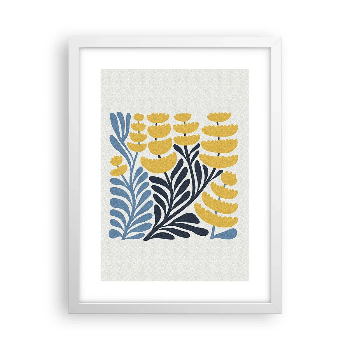 Plakat i hvid ramme - Solrig seng - 30x40 cm