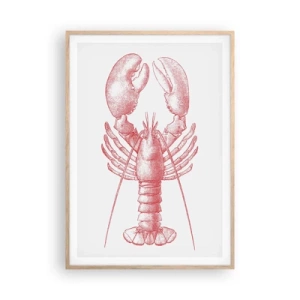 Plakat i ramme af lyst egetræ - Hummer, der er Homer værdig - 70x100 cm