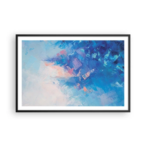 Plakat i sort ramme - Vinter abstraktion - 91x61 cm