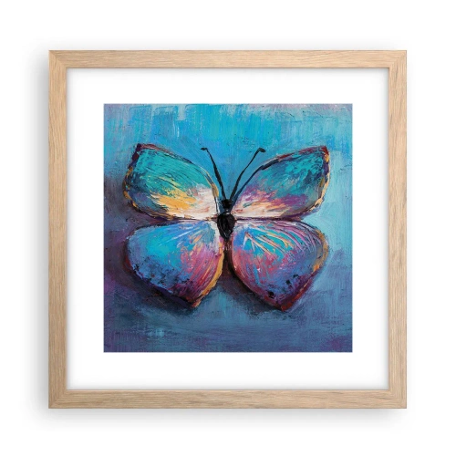 Plakat i ramme af lyst egetræ - I sin fulde pragt - 30x30 cm