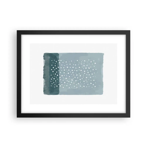 Plakat i sort ramme - Dyrket i blåt - 40x30 cm
