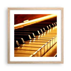 Plakat i ramme af lyst egetræ - Ubegrænsede muligheder - 40x40 cm