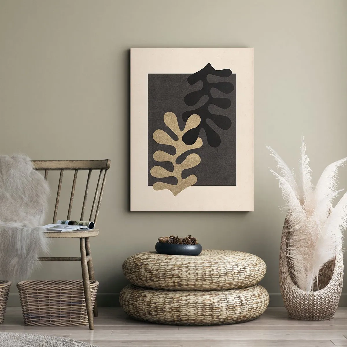 Lærredstryk - Billede på lærred - Fravær og supplement - 45x80 cm