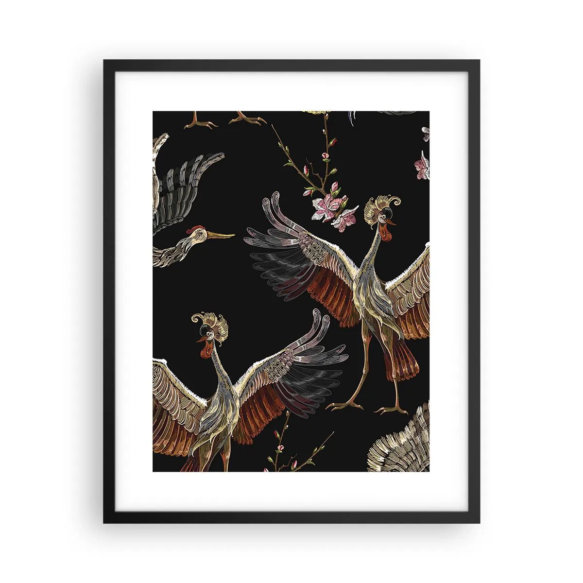 Plakat i sort ramme - Eventyrlig fugl - 40x50 cm